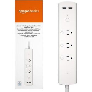 Smart plug power strip with 3 outlets 2 USB ports WiFi works with Alexa control